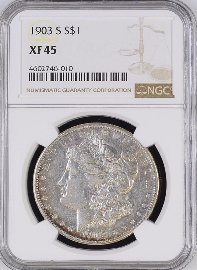 1903-S Morgan Silver $1.00 NGC XF45 Key Date