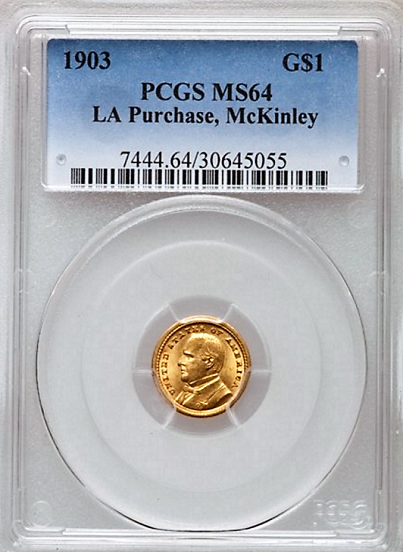 1903 Mckinley  Gold Commemorative $1.00  PCGS MS64