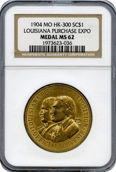 1904 HK-300 SC$1 Louisiana Purchase Exposition NGC MS62