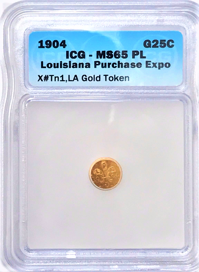 1904 L.P. Gold 25c ICG MS65PL