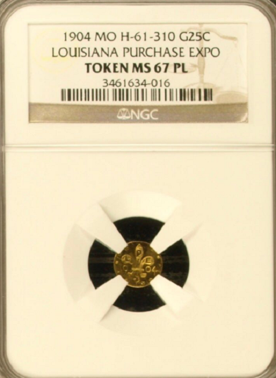 1904 Louisiana Purchase Expo NGC MS67  "Tied for Finest" Only 2 in MS67