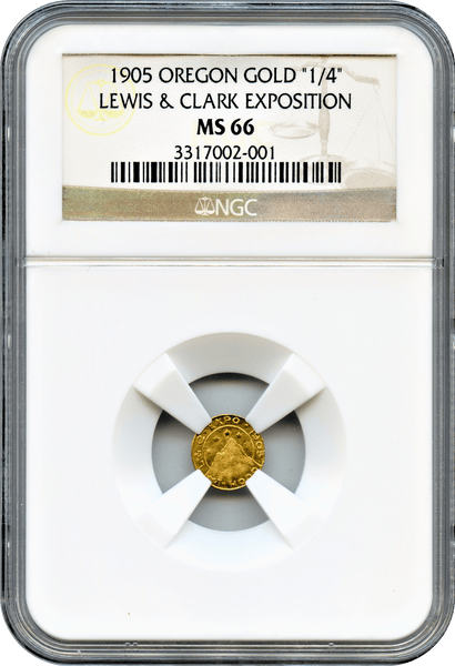 1905 Lewis & Clark Expo Gold 25c "LR6 Total Graded Coins" " Only 1 Coin in This Grade and Only 1 Coin Graded Higher"