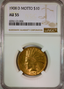 1908-D $10.00 Gold Indian NGC AU55
