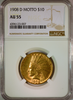 1908-D $10.00 Gold Indian NGC AU55
