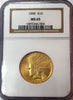 1909 $10.00 Gold Indian NGC MS65 RARE DATE!