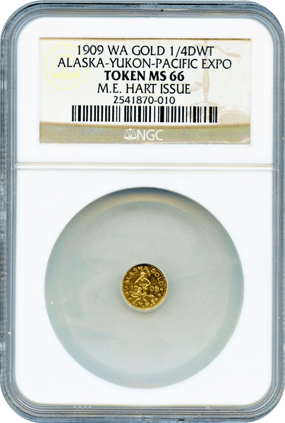 1909 Alaska Yukon Pacific Expo 25c NGC MS66