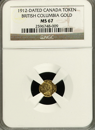 1912 British Columbia $1.00 NGC MS67 FINEST KNOWN