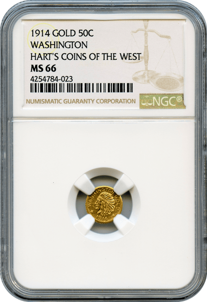 1914 Washington Gold 50c NGC MS66