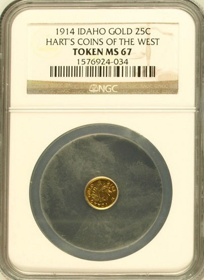 1914 Idaho 25c NGC MS-67 "Harts Coins of The West"