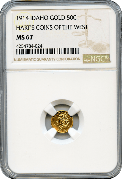1914 Idaho Gold 50c Harts Coins of The West NGC MS67