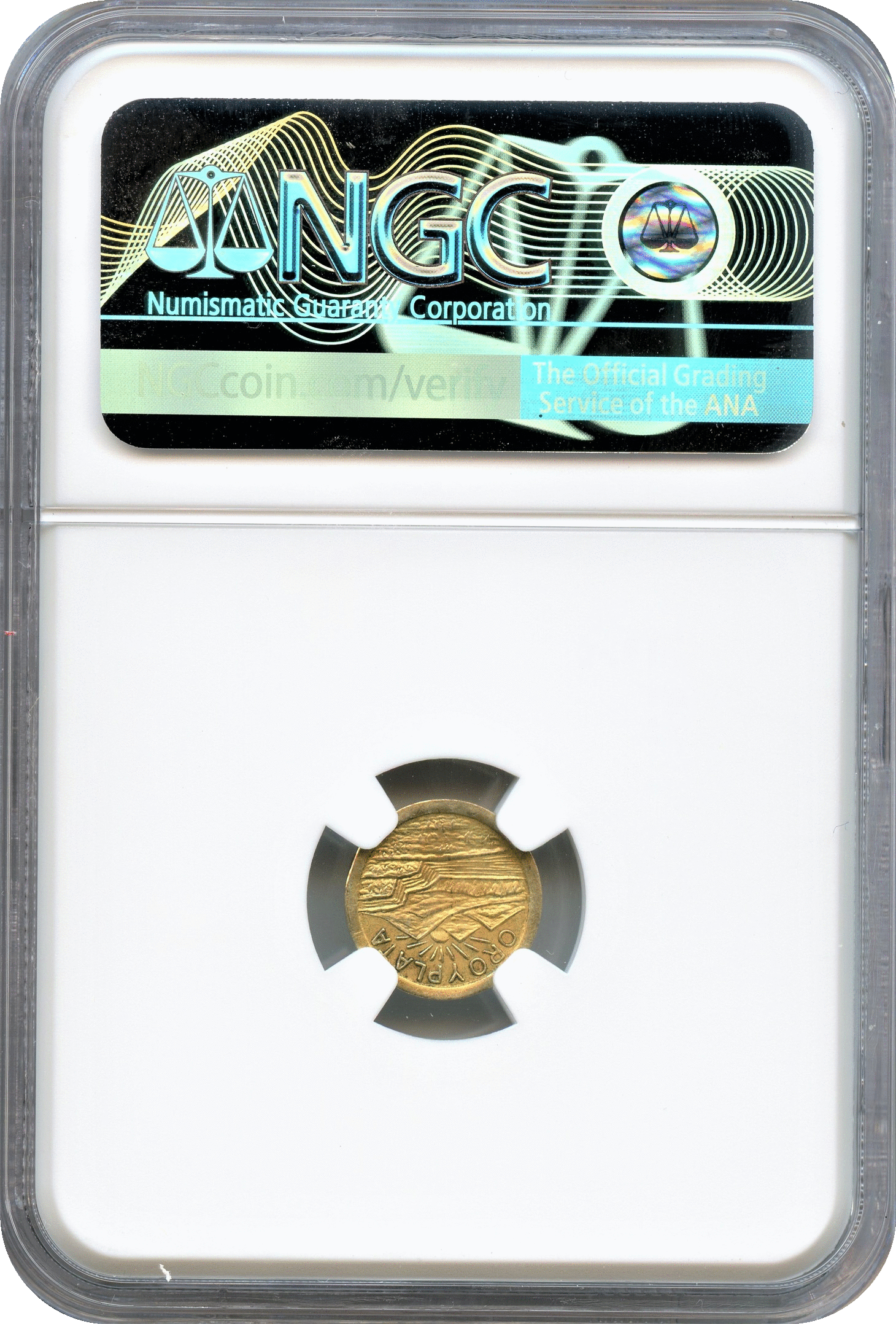 1914 Montana Gold $1 Harts Coins of The West NGC AU 58 – First