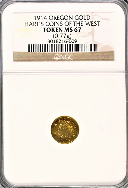 1914 Oregon GOLD $1.00 NGC MS67