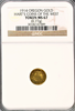 1914 Oregon GOLD $1.00 NGC MS67