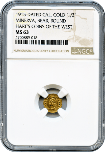 1915 California Minerva Gold 1/4 NGC MS62 & 1/2 NGC MS63