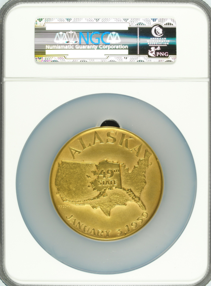 レア　実物　中国共産党誕生90周年記念中国軍将軍用時計 ゴールド 1959 Alaska Statehood Official GOLD, SILVER & BRONZE Medals. Three