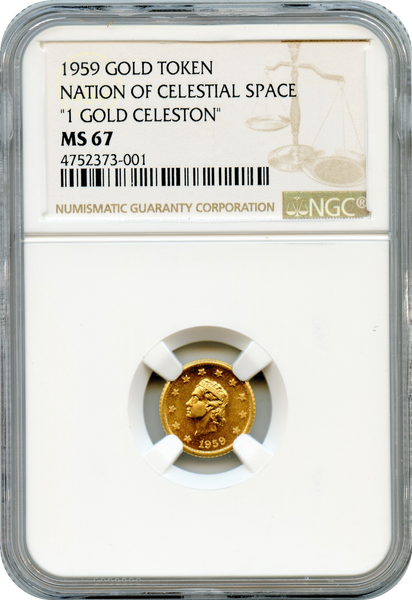 1959 Gold Nation Celestial Space "One Gold Celeston" NGC MS67