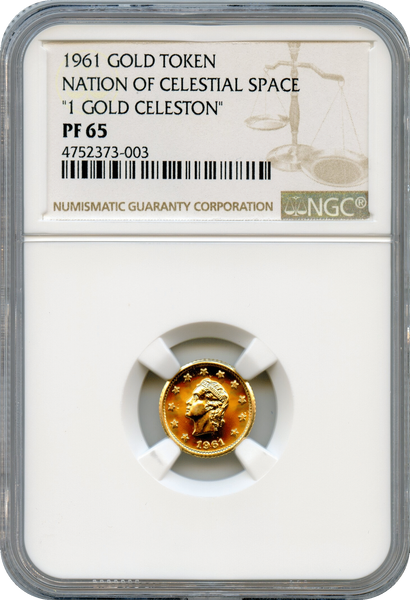 1961 Gold Nation Celestial Space "One Gold Celeston" NGC PF65