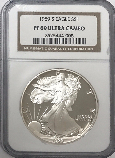 (#182) 1989-S Eagle S$1 NGC PF69 UCAM