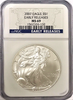 (2) 2007 Eagle S$1 Early Releases. NGC MS69
