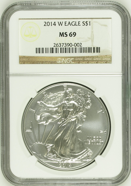 (#200) 2014-W Eagle S$1 NGC MS69