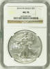 (#201) 2014-W Eagle S$1. NGC MS70