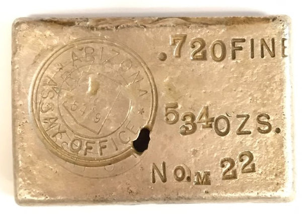 Arizona Assay Office .720 Fine Silver   534oz  No. 22