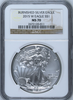(#202) Burnished Silver Eagle. 2015-W Eagle S$1 NGC MS70