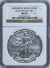 (#203) Burnished Silver Eagle. 2015-W Eagle S$1. NGC MS70