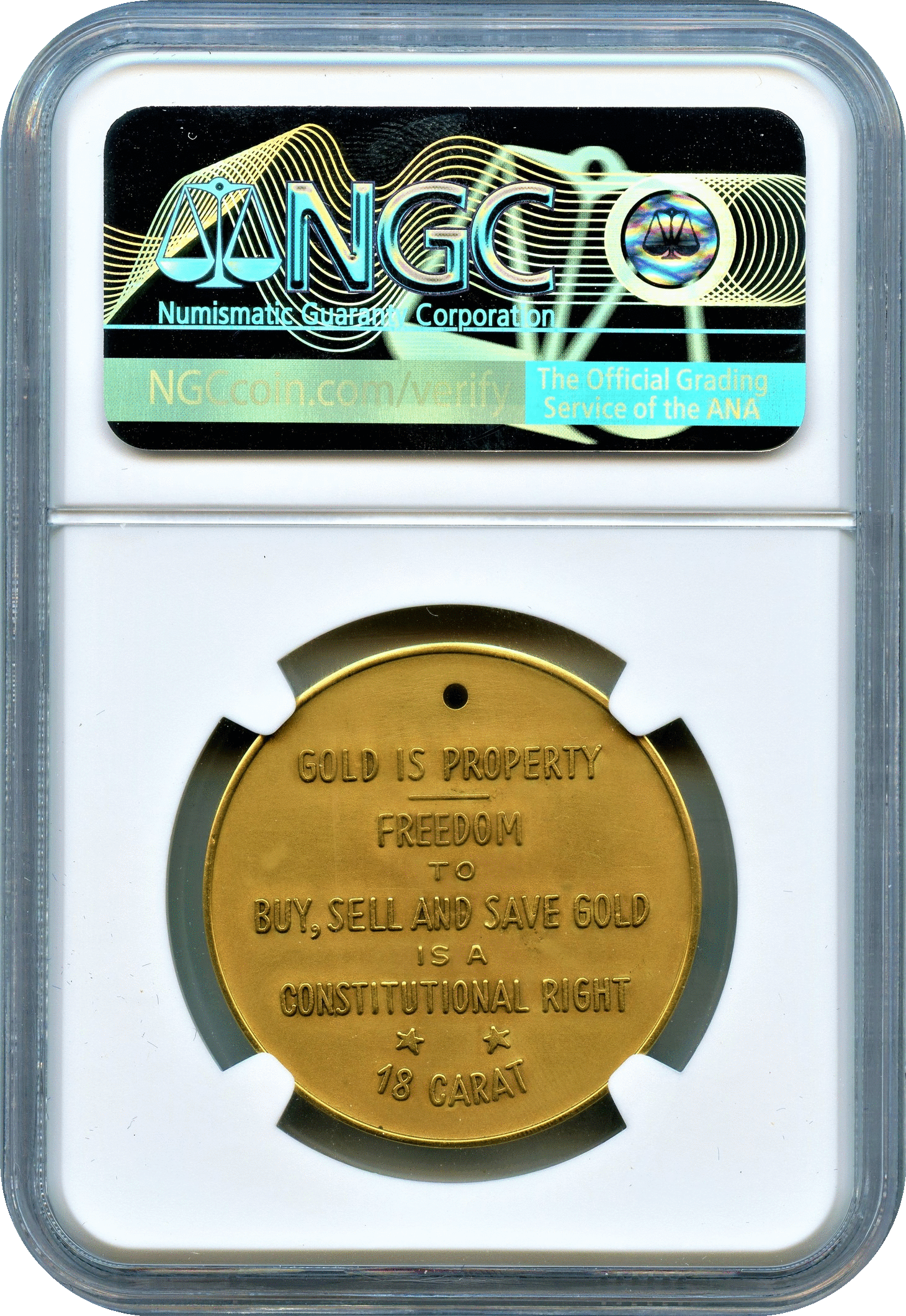 1988 California Gold Discovery Day Gold Medallion NGC MS 66