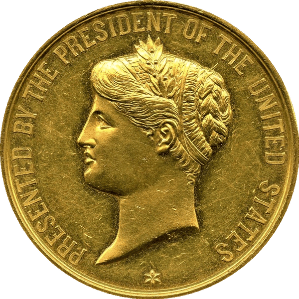 1885 U.S. Mint Gold Life Saving Medal LS-3 With Original Case