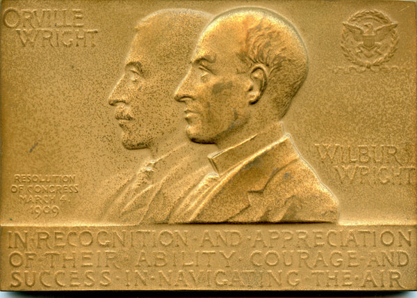 Wilbur and Orville Wright Congressional Medal 1909