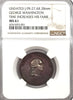 U.S. Mint George Washington NGC MS61 "1000/1000" Pure Silver " Ultra High Relief Bust" "14 Total Graded - All Grades NGC/PCGS