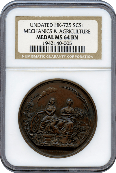 Louisiana Mechanics & Agricultural Fair Association. Bronze. HK-725 NGC MS64BN
