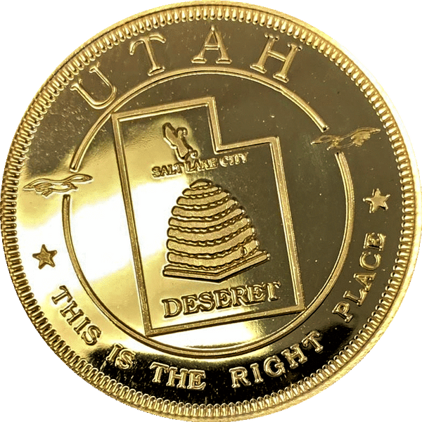 Utah - The Beehive State Gold Commemorative. $20 Size. Extremely Rare